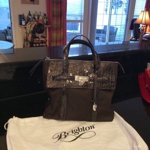 EUC Brighton Bentley Pewter Convertible Backpack